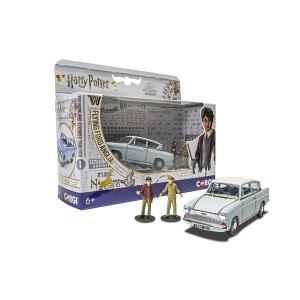 Corgi Harry Potter Flying Ford Anglia With Harry Ron From The Chamber Of Secrets 143 Diecast Display Model Cc99725 Light Blu