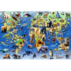 Vermont Christmas Company Endangered Species Jigsaw Puzzle 100 Piece Large Pieces Perfect For Kids And Seniors