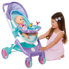 My Disney Nursery Musical Bubble Baby Doll Stroller Inspired By The Little Mermaid 4In1 Feature Doll Stroller Forup To 14 B