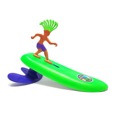 Surfer Dudes Classics Wave Powered Minisurfer And Surfboard Toy Donegan Doolin Green