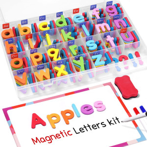 Gamenote Classroom Magnetic Alphabet Letters Kit 234 Pcs With Double Side Magnet Board Foam Alphabet Letters For Preschool K