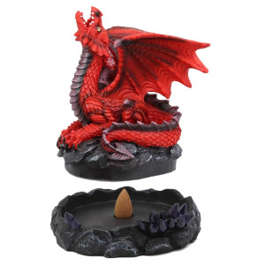 Ebros Gift Stryker The Mythical Smoke Fire Breathing Red Dragon Backflow Incense Cone Burner Figurine 625 Tall Dungeons And Dr