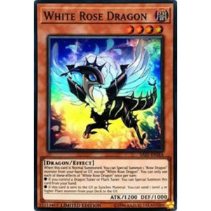 Yugioh White Rose Dragon Sastense4 Super Rare Limited Edition Savage Strike Special Edition