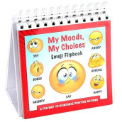 The Original Mood Flipbook for Kids; 20 Different Moods/Emotions; Autism; ADHD; Help Kids Identify Feelings and Make Positive Choices; Laminated Pages (Emoji Flipbook)