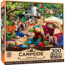 Masterpieces 300 Piece Ez Grip Jigsaw Puzzle Campsite Trouble 18X24