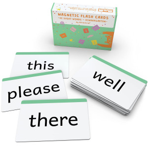 Attractivia Kindergarten Sight Words Magnetic Flash Cards 52 Sturdy Large Dolch Cards For Literacy Of Beginning Readers Homes