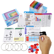 Think2Master Addition Flash Cards Learn To Add Subtract By Counting Writing Understanding Memorizing 260 Laminated Cards