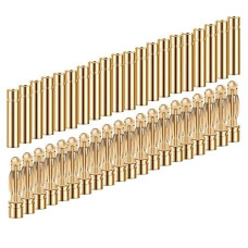 Hrb 20 Pairs 4.0Mm Banana Bullet Connector Plug Male Female Bullet Connectors For Rc Battery Esc Motor