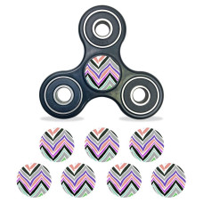 Mightyskins Vinyl Decal Skin Compatible With Fidget Spinner Center Cap Colorful Chevron Protective Sticker Wrap For Your Fid