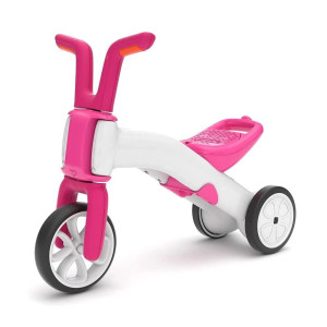 Chillafish Bunzi Gradual Balance Bike And Tricycle 2In1 Ride On Toy For 13 Years Old Silent Nonmarking Wheels Pink