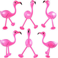 Inflatable Pink Flamingo Inflatable Flamingo Luau Party Accessories For Hawaiian Party Decoration 6 Pieces