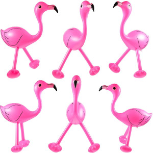 Inflatable Pink Flamingo Inflatable Flamingo Luau Party Accessories For Hawaiian Party Decoration 6 Pieces