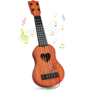 Yezi Kids Toy Classical Ukulele Guitar Musical Instrument Brown