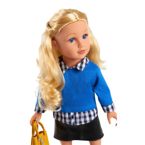 Journey Girls 18Inch Meredith Hand Painted Doll With Blonde Hair And Blue Eyes Pretend Play