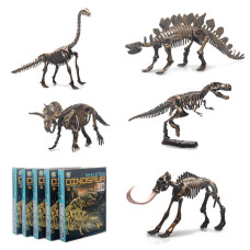 5 Different Dinosaur Skeleton Puzzles Model Set 3D Puzzles For Adults Diy Skeleton Dinosaur Toys For Kids Ages 6 And Up