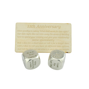 11 Year Anniversary Metal Date Night Dice Create A Unique 11Th Anniversary Date Night