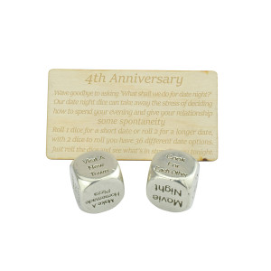 4 Year Anniversary Metal Date Night Dice Create A Unique 4Th Anniversary Date Night