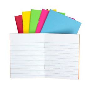 Hygloss Products Colorful Lined Books - Bright, Vibrant Covers - Paperback Books For Journaling, Writing, Arts & Crafts & More - Fun Classroom Or Kids Activity - 6 Colors - 4.25 X 5.5" - 24 Books