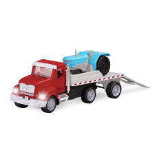 Driven By Battat Micro Flatbed Truck Toy Truck With Trailer Miniature Toy Tractor For Kids Aged 3 2Pc