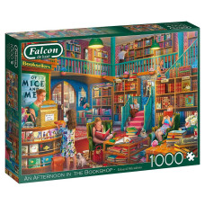 Jumbo Falcon De Luxe Afternoon At The Bookshop Jigsaw Puzzles For Adults 1000 Piece