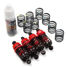 Yeah Racing Qutus Challenger 50Mm Damper Set For 110 Rc Touring Mchassis Car Red Dbb2050Rd