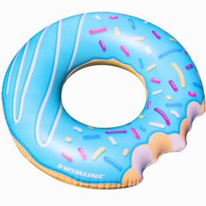 Swimline Donut Inflatable Pool Ring Blue