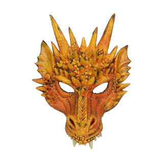 Himine Cosplay Mask Dragons Head Mask For Festival Party Halloween Yellow1