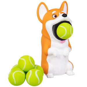 Hog Wild Corgi Dog Popper Toy Pop Foam Balls Up To 20 Feet 6 Balls Included Age 4