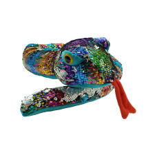 Lmc Products Rainbow Flip Sequin Stuffed Snake Reversible Sequin Pet Snake Stuffed Animal Giant 60 Inches Long