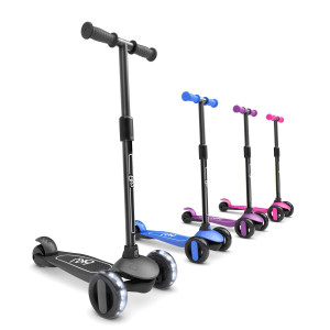 6Ku Scooters For Kids 35 Year Old With Flash Wheels Toddler Scooter 4 Adjustable Height Extrawide Pu Led Wheels 3 Wheel Sco