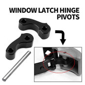 Vkinman Rear Window Latch Hinge Pivots compatible with 95-04 Tacoma 00-06 Tundra Xtracab, Black Aluminum -2 Packs