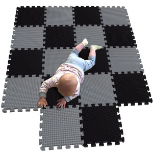 Mqiaoham 18 Pieces Puzzle Play Mats Soft Baby Play Mat Kids Interlocking Foam Floor Tiles Toddlers Carpet Playmats G30101810