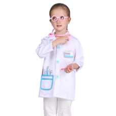 Familus Doctor Lab Coat For Kids Doctor Dress Up Costume For Boys Girls 56T