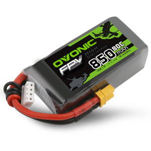 Ovonic 3S Lipo Battery 80C 850Mah 111V Lipo Battery With Xt30 Connector For Rc Fpv Racing Drone Rc Airplane Helicopter Quadcopt