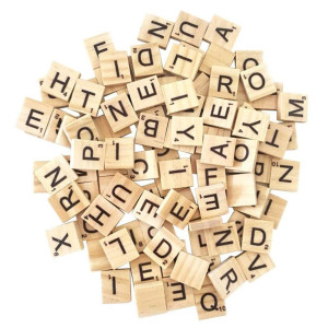 1000Pcs Scrabble Letters For Crafts Diy Wood Gift Decoration Making Alphabet Coasters And Scrabble Crossword Game Wood Lette