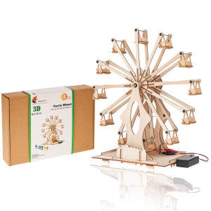 Wooden Ferris Wheel Diy 3D Puzzle Educational Creative Crafts Kit Stem Projects For Kids Ages 81216 Boys Girls Cons