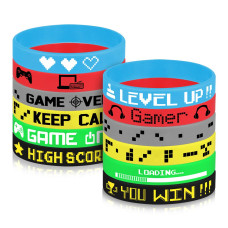 Tuparka 36 Pcs Video Game Silicone Wristbands Game Party Supplies For Birthday Party Baby Shower Party Favors 6 Styles