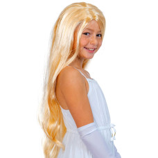 Skeleteen Long Blond Princess Wig Blonde Kids Pretend Play Costume Accessories Princess Wigs For Children