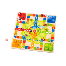 Wooden 2 In 1 Ludosnakes And Ladders