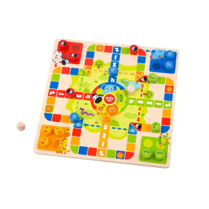 Wooden 2 In 1 Ludosnakes And Ladders