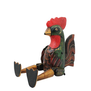 9 Wood Lucky Mini Rooster Puppet