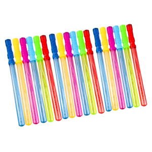 Oojami 18 Pack Bubble Wands 14 Inches Assortment Of Colors Ideal For Party Favors Birthday School Easter Graduation Show