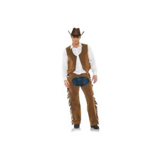 Underwraps Men'S Costume Cowboy Chaps Set, Brown, Double X-Large