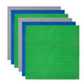 Lekebaby Classic Baseplates Building Base Plates For Building Bricks 100% Compatible With Major Brands-Baseplates 10" X 10",Age 3 And Up, Pack Of 6