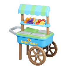 American Plastic Toys My Very Own Farmers Market Cart With 20 Accessories 2375 X 1525 X 2975