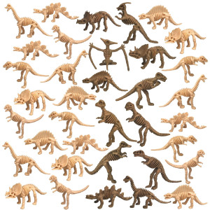 Ppxmeeudc 36 Pcs Dinosaur Fossil Skeletons Dinosaur Skeleton Toys Assorted Figures Dino Bones For Dino Sand Dig Science Play Par