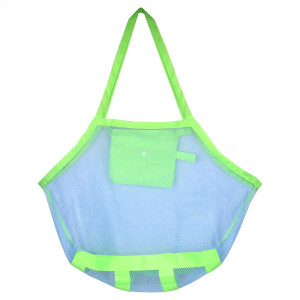 Tuparka Large Beach Mesh Tote Bag Beach Toys Organizer Storage Bags Beach Bags For Shell Toys Clothes