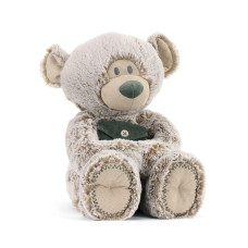 Demdaco Pocket Prayer Teddy Bear Soft Grey 16 Inch Plush Fabric Stuffed Animal Toy