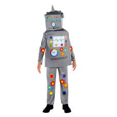 Dress Up America Robot Costume For Kids Robot Jumpsuit Tunic Headpiece Set Small