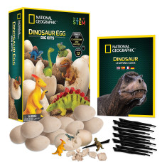 National Geographic Dinosaur Dig Kit 12 Dino Shaped Dig Bricks With Dinosaur Figures Inside Excavation Tool Sets Egg Hunt O